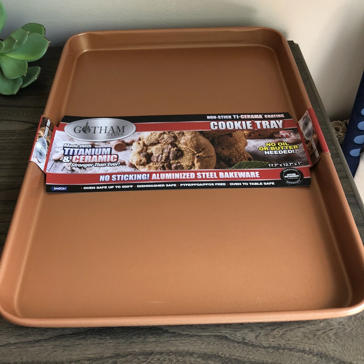 Gotham Steel Non-Stick Cookie Sheet Baking Pan, 12 x 17