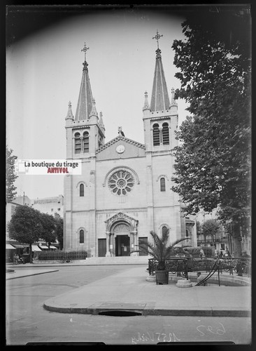 Plaque De Verre Ancienne – Négatif Photo 9x14 Cm, Vichy, Pergola, Scène De Vie (1900-1939)