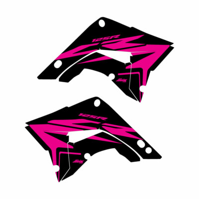 Honda CR125 Polisport Restyle Gen1 2002+ Shroud Graphics Black/Pink FREE SHIP!