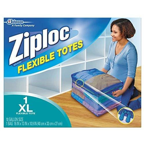 Ziploc Storage Bags for Clothes, Flexible Totes for Easy and