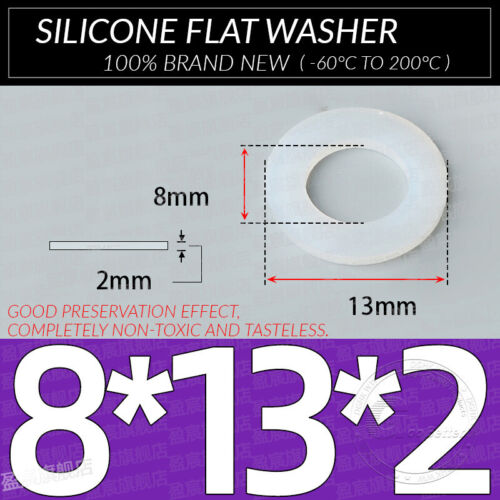 Flachdichtung Silikon Gummi-dichtung Schnurstärke 2MM Flach Dichtung Fittinge - Bild 58 von 117