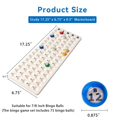 Plastic Bingo Masterboard - Perfect For Small 7/8 Inch Bingo Balls
