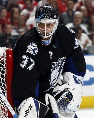 Olaf Kolzig In Net Stare Tampa Bay Lightning 8x10 NHL Hockey Photo