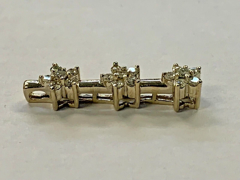  PINGENTE DE OURO BRANCO 14K COM DIAMANTE - Imagem 4 de 4