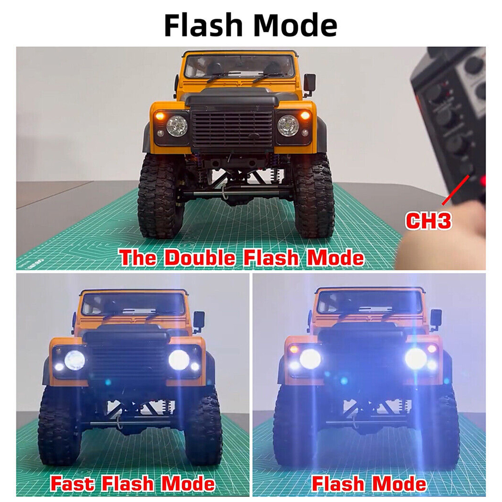 For 1/10 RC Car RC Car 12 LED Flash Lights Kit headlights turn light brake ligL3