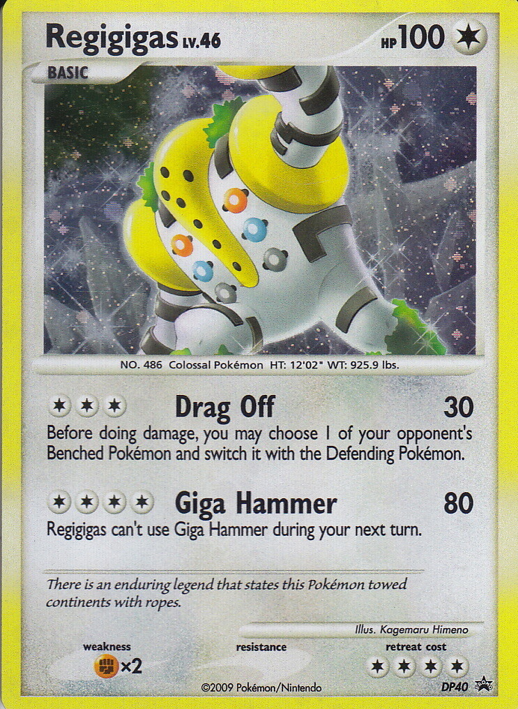 Pokemon TCG - Regigigas Holographic Black Star Promo Card DP40