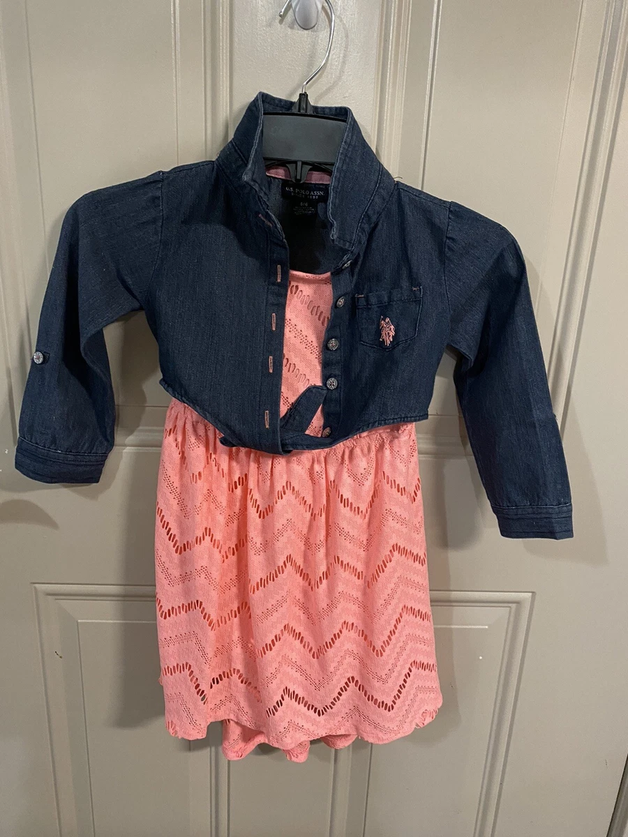 Girls U.s. Polo Assn Dress Size 5 6 C78