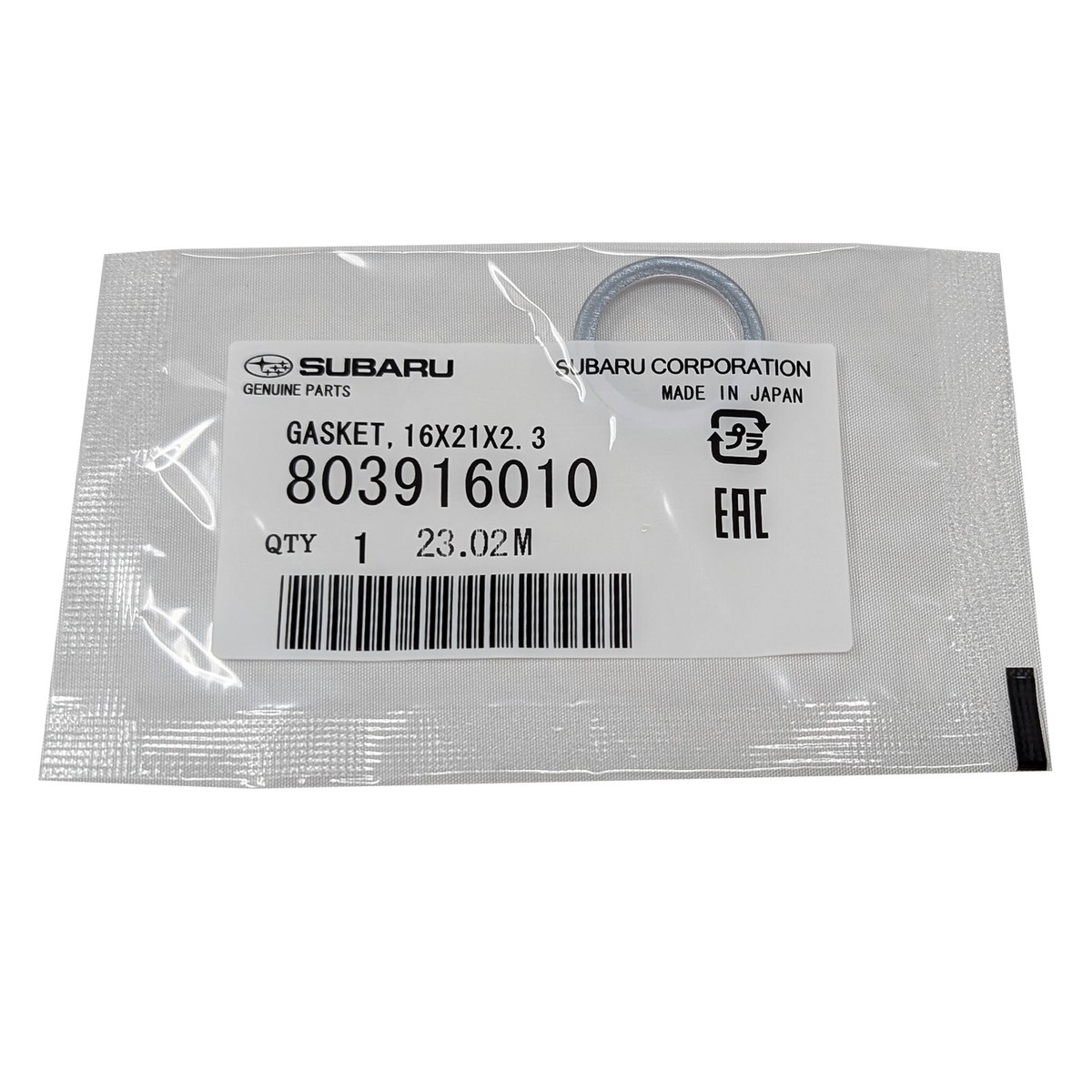 Subaru Engine Oil Filter & Crush Gasket Kit 15208AA21A & 803916010