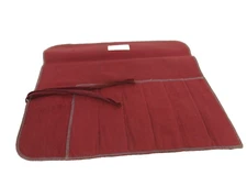 Anti Tarnish 6 Slot Silver FLATWARE Storage Tie Roll Pouch Red 7 1/2 x 8 1/2