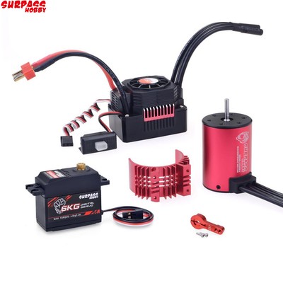 KK Waterproof Combo 3650 3100KV 4500KV Brushless Motor w Heat Sink for RC 1/10