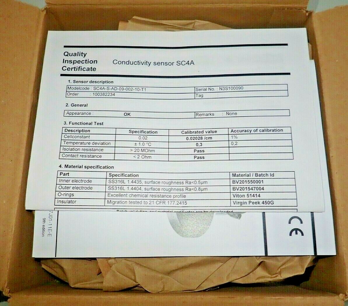 Sc4a Core Numbers YOKOGAWA SC4A-S-AD-09-002-10-T1 CONDUCTIVITY SENSOR/PROBE NEW IN BOX | eBay