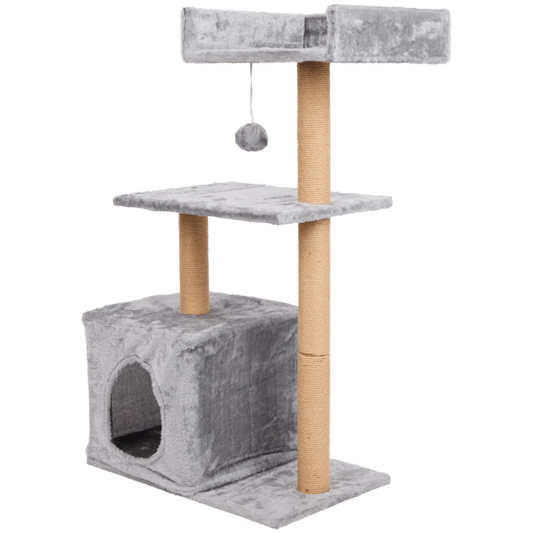 Arbre à chat avec griffoirs Beasty 90cm et plateformes de repos en peluche