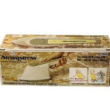 Osrow Steamstress 1973 Vintage SB15 Fabric Steam Iron Original Box/Instructions