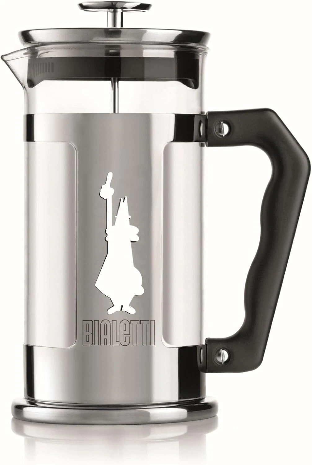 Bialetti 6860 Preziosa Stainless Steel 3-Cup French Press Coffee Maker, Silver (