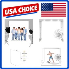 7x5ft White Backdrop Photography Polyester Seamless Photo Studio Background