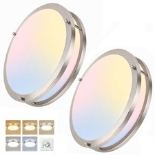 2-Pack 36W Dimmable Ceiling Light Fixtures Super Bright 3600LM, 12in Modern F...