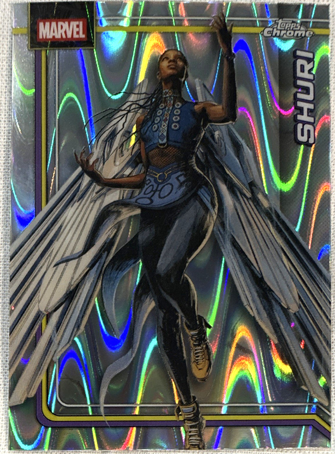 Topps 2020 Chrome Marvel Shuri #154 Hologram Non-Sport Trading Card