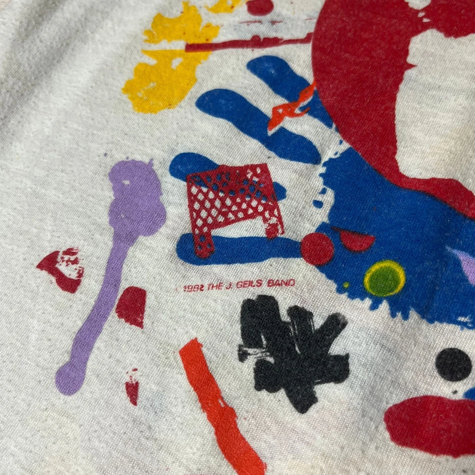 Camisa J Geils Band Pequeña Negra Blanca Manga 3/4 De Colección Años 80 1982 Marco Freeze Foto 4 de 4