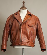 Vintage 1970s Heavy Steerhide Motorcycle Jacket