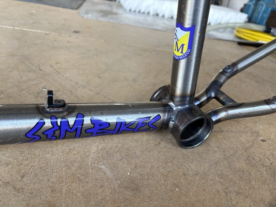 S&M Credence MOD 20.75” Top Tube Raw W/ Custom Designed Decals - Image 3 of 4