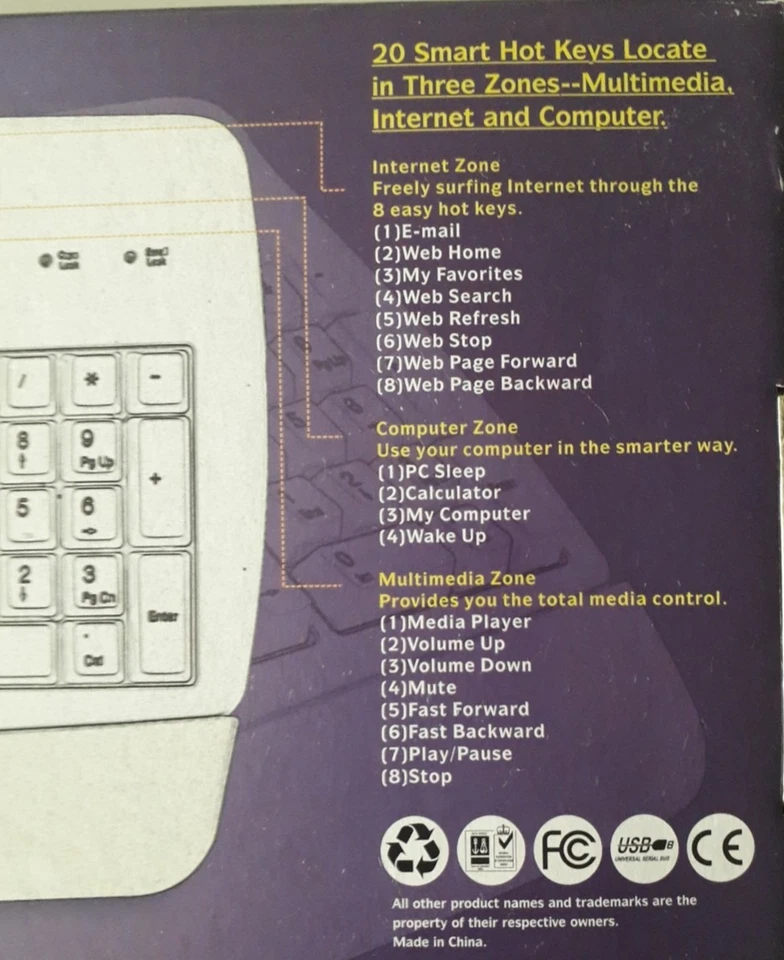 Vintage Microsol Office Keyboard - PS/2 - Boxed New - Still Wrapped In Plastic - Image 4 of 4