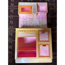 Vintage 1993 Mattel Barbie Dream Kitchen Stove Oven Microwave Playset