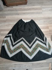 VTG 70s Carefree Fashions M Cottage Core Prairie Lace Floral Long Maxi Skirt