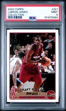 2003 TOPPS COLLECTION #221 LEBRON JAMES ROOKIE RC PSA 9