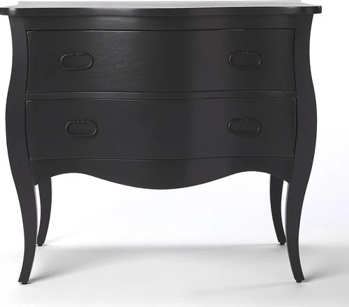 Distressed Black Chest of Drawers – 2 Drawer Storage - Picture 3 of 8