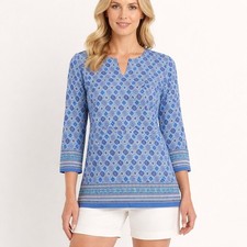 Coolibar St Lucia Tunic Top Blue Bamboo UPF 5...