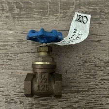 NOS Orbit Gate Valve Full Port 1/2"  Threaded Brass Industrial #41016