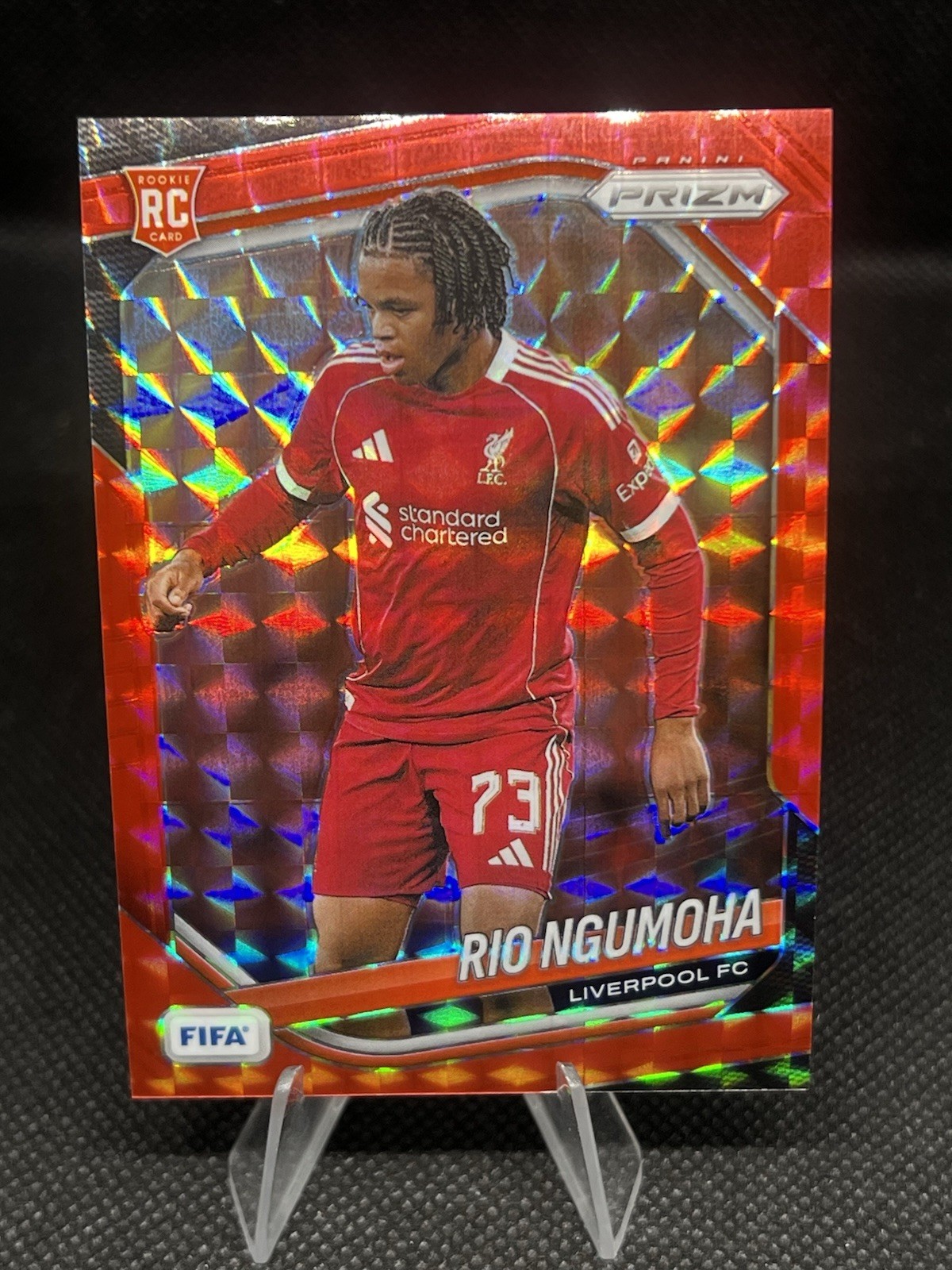 Rio Ngumoha 2025-26 Prizm Red Mosaic