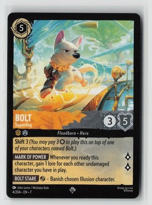 Bolt - Superdog 4 Super Rare Archazia's Island Disney Lorcana