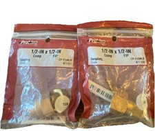 2 Pack Proline Series Number 159 1/2 X 1/2 Coupling Brass Finish D