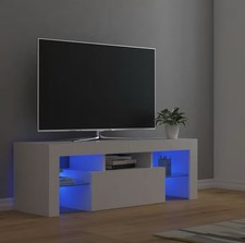 Vidaxl TV Cabinet with LED Lowboard TV Cabinet TV Table Made of Wood Material