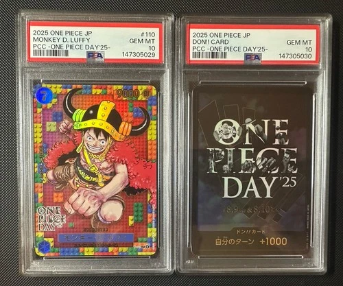Monkey D Luffy & Don!! PSA 10 Sequential Set Japanese One Piece Day '25 110