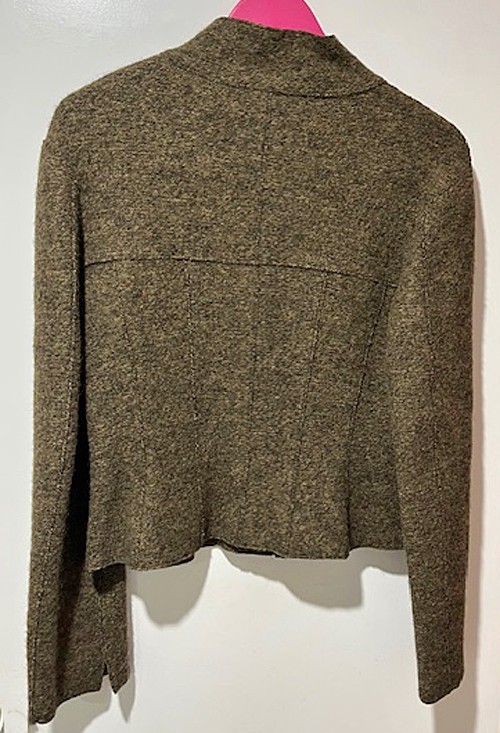 CHANEL IDENTIFICATION Brown Collared Front Zip Bo… - image 2