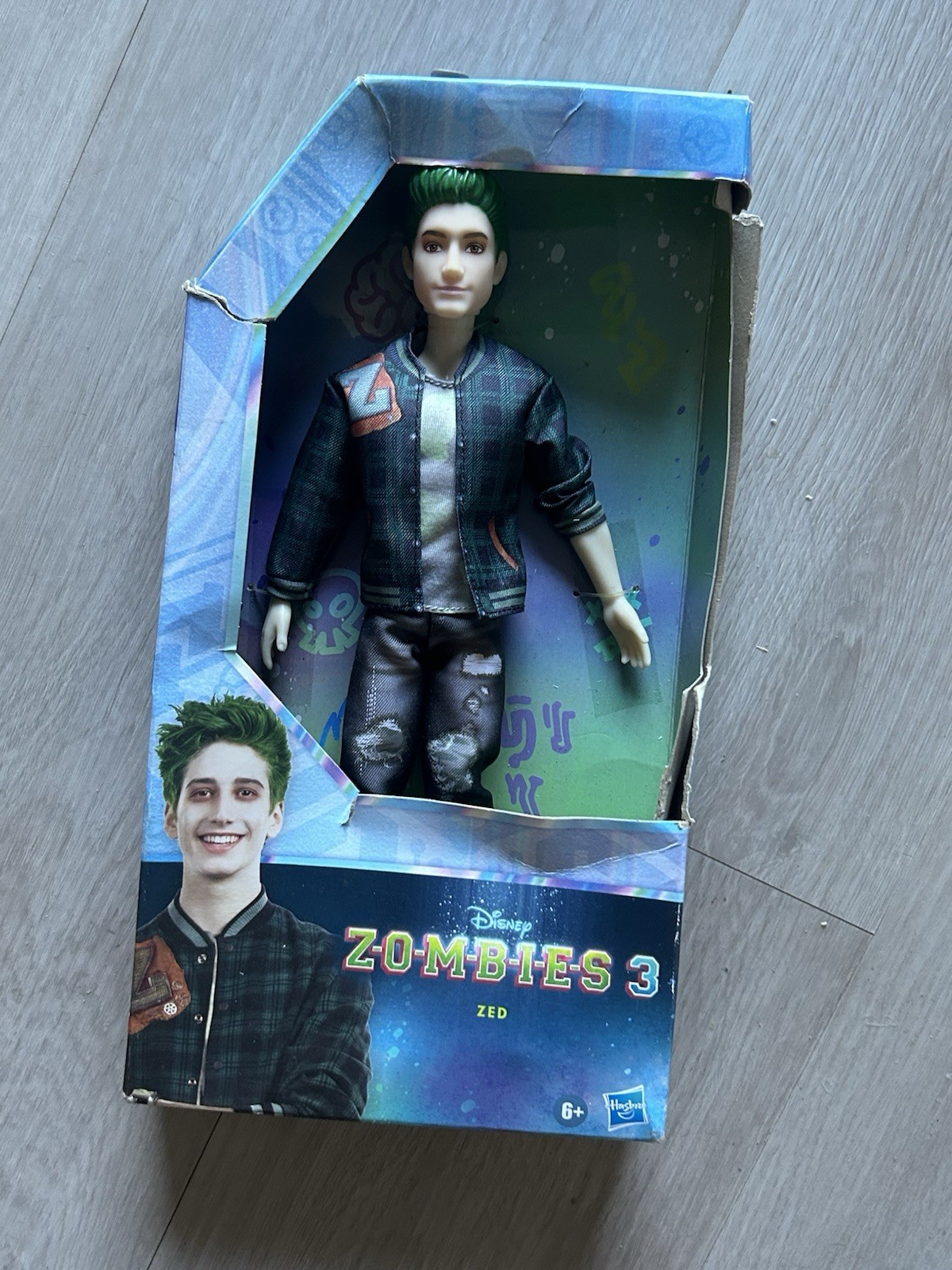 Disney Princess Zombies 3 Zed Fashion Doll 12-Inch Zombie Doll with Green Hair