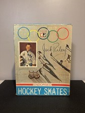 Vintage 1960's Jack Riley US Olympic Hockey Endorsed Ice Skates with Box