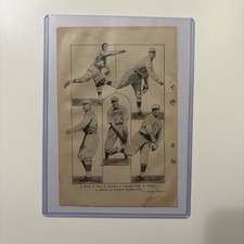 1913 Tris Speaker & Smoky Joe Wood Picture Boston Red Sox Rare Baseball Antique