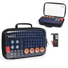 Battery Organizer Storage Case with Tester, Clear Battery Holder Organizer Ho...