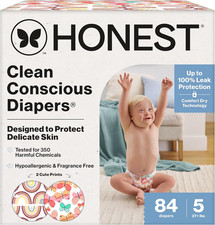 The Honest Company Comfort Dry Disposable Daytime Diapers, Hypoallergenic, Fragr