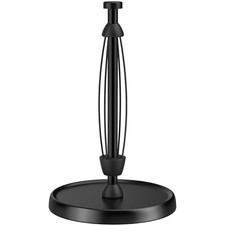 Paper Towel Holder Countertop, One-Handed Tear, Stainless Steel, Weighted Base