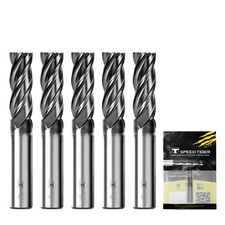EISE 1/4" Carbide Square End Mill - 4 Flutes Milling Bits Set for Alloy Steel...