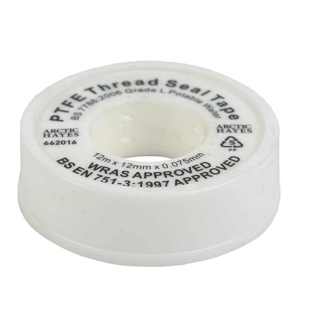 Hayes 662016 PTFE Tape, Standard Grade, 12 Meter Roll  Excellent Seal