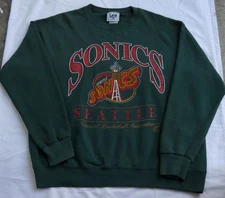 Seattle Supersonics NBA Crewneck Sweatshirt classic style TE9260