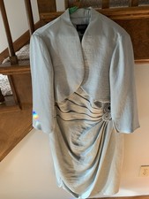 Adrianna Papell  Special Occasions dress Silver Gray Size 14 With Jacket Formal