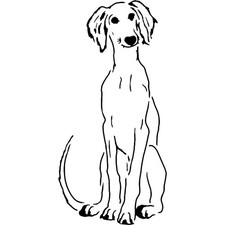 'Saluki Puppy' Stencils / Templates (WS046328)