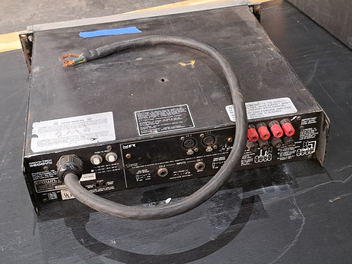 Crown Macro-Tech 3600VZ 2-Channel Power Amplifier | eBay