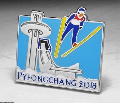 OLYMPIC PINS BADGE 2018 PYEONGCHANG SOUTH KOREA SKI JUMPING JUMPER SPORT